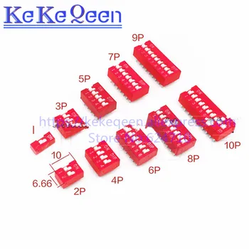 NEW Red Direct dial code switch DIP switch DS-1P/2P/3P/4P/5P/6P/7P/8P/9P/10P/12P 2.54MM Coding switch DS pitch Side Pin=2.54mm
NEW Red Direct dial code switch DIP switch DS-1P/2P/3P/4P/5P/6P/7P/8P/9P/10P/12P 2.54MM Coding switch DS pitch Side Pin=2.54mm