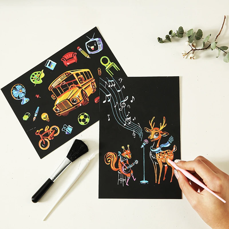 A Set Magic Colorful Drawing Board Paper Painting Scraping Children Kids Learning Education Toys Painting Doodle Scratch Toys
A Set Magic Colorful Drawing Board Paper Painting Scraping Children Kids Learning Education Toys Painting Doodle Scratch Toys