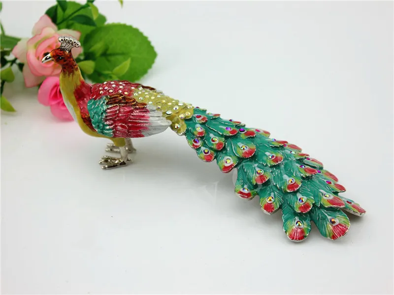 Wedding Decor Bejeweled Metal Gift Box Enamel Trinket Box Peacock Home Decorative Box
Wedding Decor Bejeweled Metal Gift Box Enamel Trinket Box Peacock Home Decorative Box