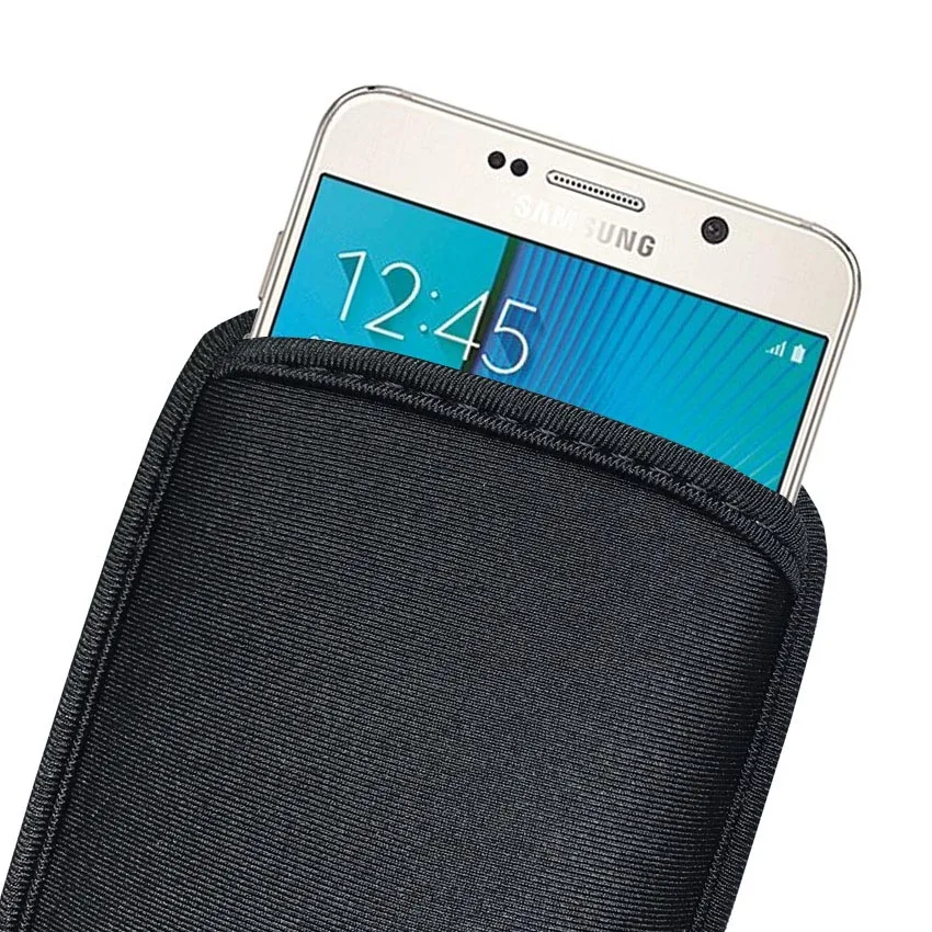 Black Soft Flexible Neoprene Protective Pouch Bag for Samsung Galaxy Note 5 N9200 Note5 S8 Plus S8 Protect Sleeves Pouch Case
Black Soft Flexible Neoprene Protective Pouch Bag for Samsung Galaxy Note 5 N9200 Note5 S8 Plus S8 Protect Sleeves Pouch Case
