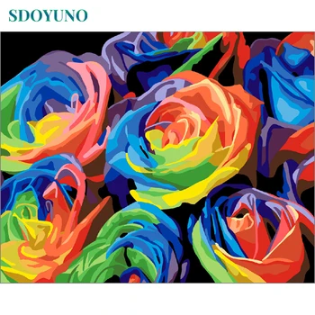 SDOYUNO Frame Colorful Rose Flowers DIY Painting By Number Modern Wall Art Hand Painted Oil Painting For Home Decors 40x50cm
SDOYUNO Frame Colorful Rose Flowers DIY Painting By Number Modern Wall Art Hand Painted Oil Painting For Home Decors 40x50cm