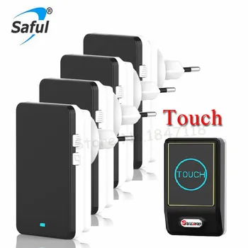 Touch Sensor EU AU Plug Electric Waterproof Doorbell Wireless 28 Melody Easy Set Up LED Home Door Bell Push Buttons 4 Receivers
Touch Sensor EU AU Plug Electric Waterproof Doorbell Wireless 28 Melody Easy Set Up LED Home Door Bell Push Buttons 4 Receivers