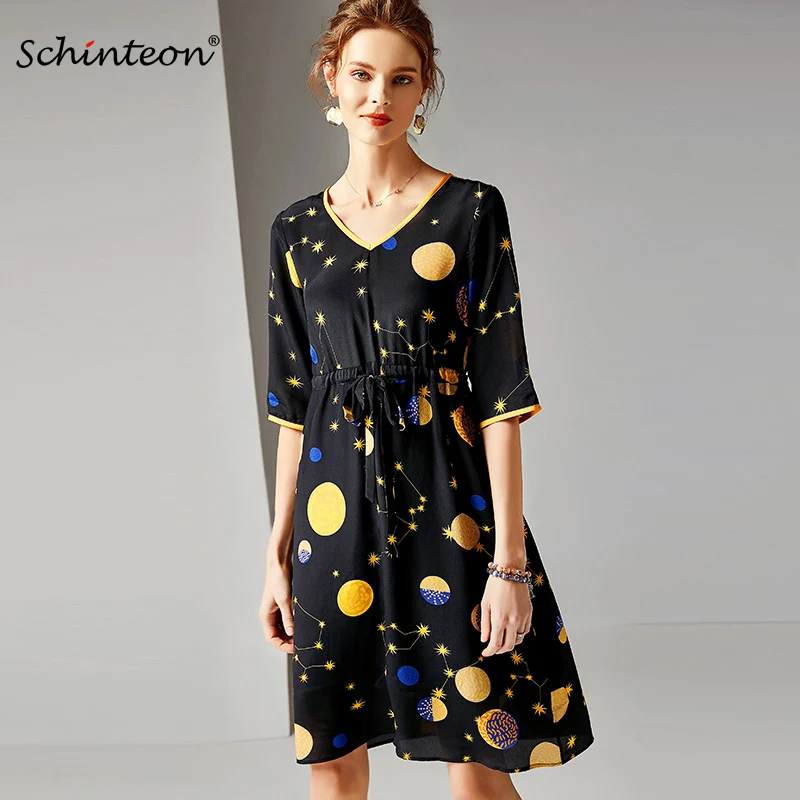 2019 New Arrival Summer Real Silk A-line Dress V-Neck Elegant Slim Dress Adjustable Belt Half Sleeve with Lining
2019 New Arrival Summer Real Silk A-line Dress V-Neck Elegant Slim Dress Adjustable Belt Half Sleeve with Lining
