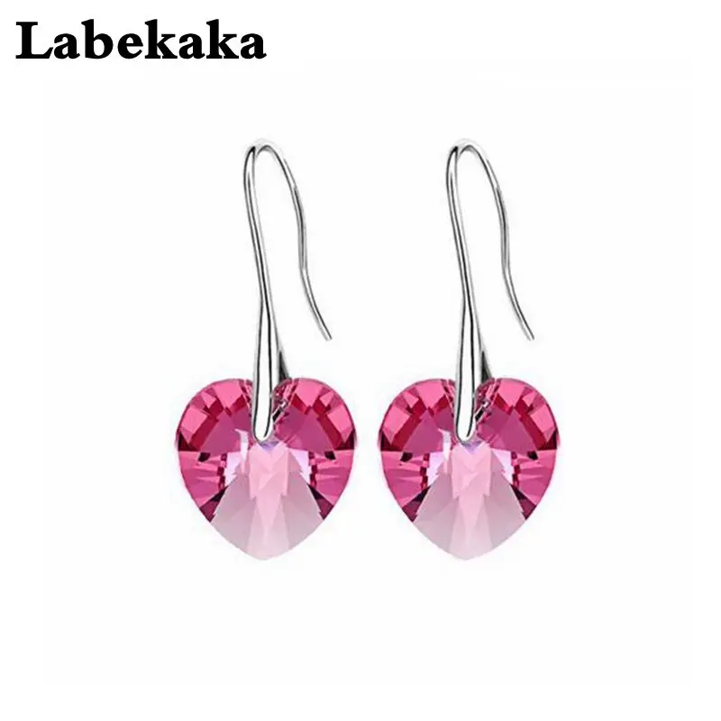 Labekaka Heart embellished with Crystal from Swarovski Woman Fashion Sweet Drop Earring Design Dangle Classic Simple Jewelry
Labekaka Heart embellished with Crystal from Swarovski Woman Fashion Sweet Drop Earring Design Dangle Classic Simple Jewelry