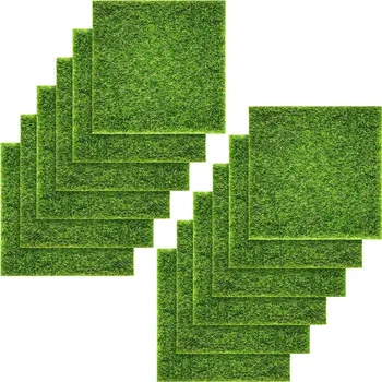 Artificial Garden Grass, Life-Like Fairy Artificial Grass Lawn 6 X 6 Inches Miniature Ornament Garden Dollhouse Diy Grass(12 P
Artificial Garden Grass, Life-Like Fairy Artificial Grass Lawn 6 X 6 Inches Miniature Ornament Garden Dollhouse Diy Grass(12 P