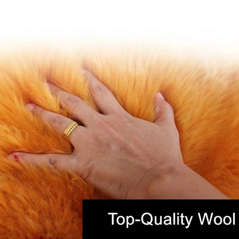 11 Car Steering-wheel Cover Long Australian Wool Plush 38cm Heated Fur Genuine Leather Fur Steering Wheel Cover