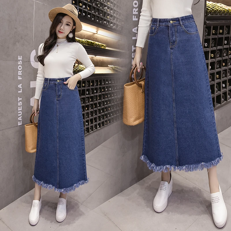 Women's fat MM large size split denim skirt in the long section of women's autumn and winter high waist skirt female trend wild
Women's fat MM large size split denim skirt in the long section of women's autumn and winter high waist skirt female trend wild