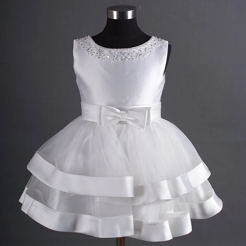Lovely Beaded Neckline White Color Sash Bow Flanged Skirt Flower Girl Dress vestido de floristas
Lovely Beaded Neckline White Color Sash Bow Flanged Skirt Flower Girl Dress vestido de floristas