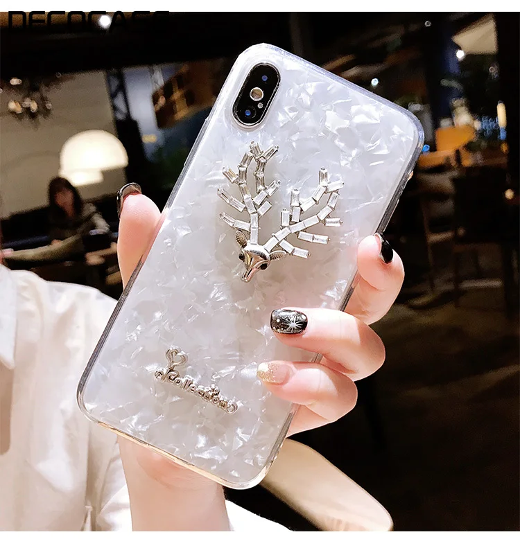 DECOCASE Luxury Pink White Dream Shell Rhinestone Deer Decoration Women Girls Phone Cases for iPhone 6 6s 7 8 Plus X XR XS Max
DECOCASE Luxury Pink White Dream Shell Rhinestone Deer Decoration Women Girls Phone Cases for iPhone 6 6s 7 8 Plus X XR XS Max