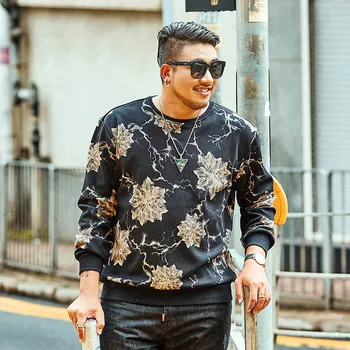 2018 tide brand Large size XXL-6XL 7XL Men's Plus Velvet Shirt Autumn and Winter Casual Loose Long-sleeved Sweatershirt
2018 tide brand Large size XXL-6XL 7XL Men's Plus Velvet Shirt Autumn and Winter Casual Loose Long-sleeved Sweatershirt