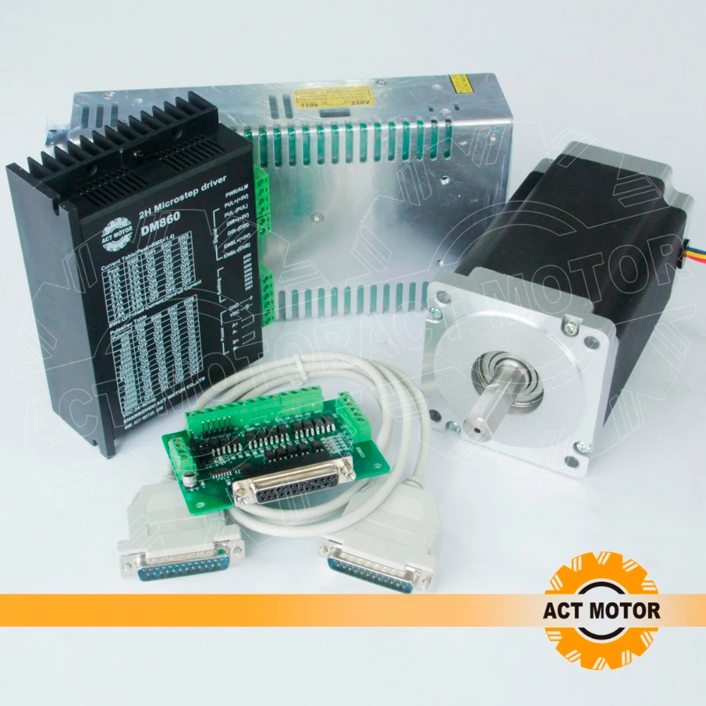 ACT Motor 1Axis CNC Nema34 Stepper Motor 34HS1456 Singlel Shaft 4-Lead 1232oz 118mm 5.6A+1PC Driver DM860 7.8A 80V US DE JP Free
ACT Motor 1Axis CNC Nema34 Stepper Motor 34HS1456 Singlel Shaft 4-Lead 1232oz 118mm 5.6A+1PC Driver DM860 7.8A 80V US DE JP Free