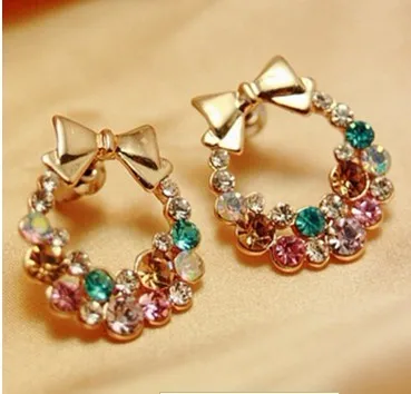 Punk 2018 New Women's Fashion Imitation Crystal Colorful Rhinestone Bow Ms Earrings Vintage Jewelry Free Shipping Gifts
Punk 2018 New Women's Fashion Imitation Crystal Colorful Rhinestone Bow Ms Earrings Vintage Jewelry Free Shipping Gifts