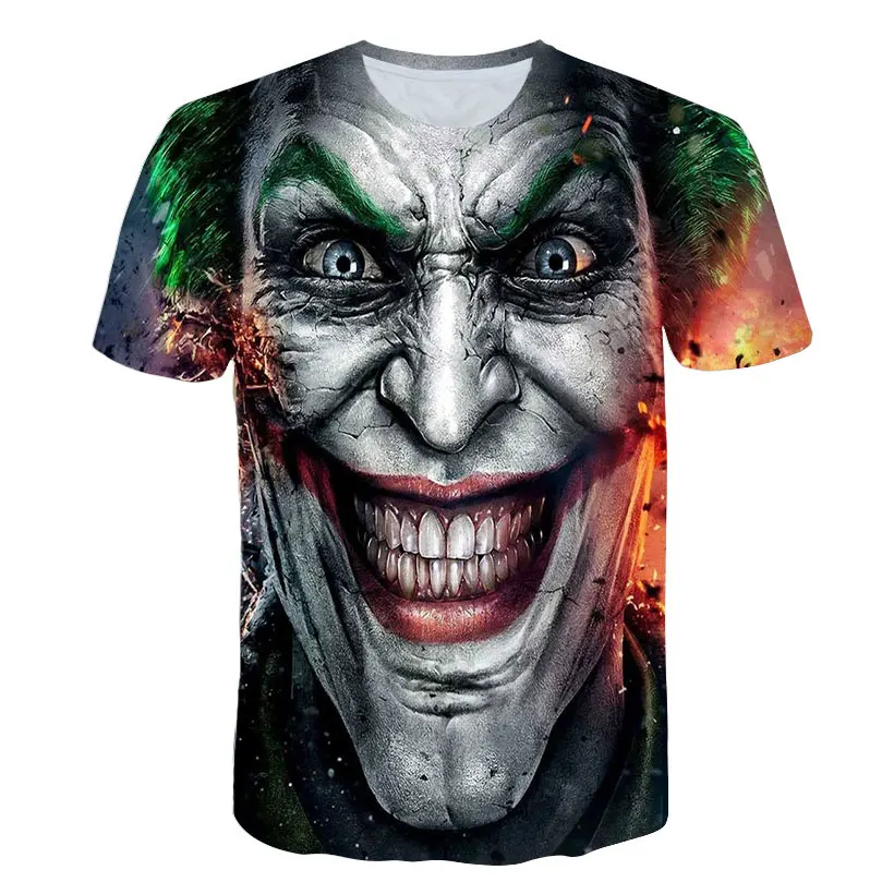 Movie Inspired Design T shirt Men/Women Terror Clown Stephen King's It 3D Printing T-shirts Harajuku style Tshirt Streetwear Top
Movie Inspired Design T shirt Men/Women Terror Clown Stephen King's It 3D Printing T-shirts Harajuku style Tshirt Streetwear Top