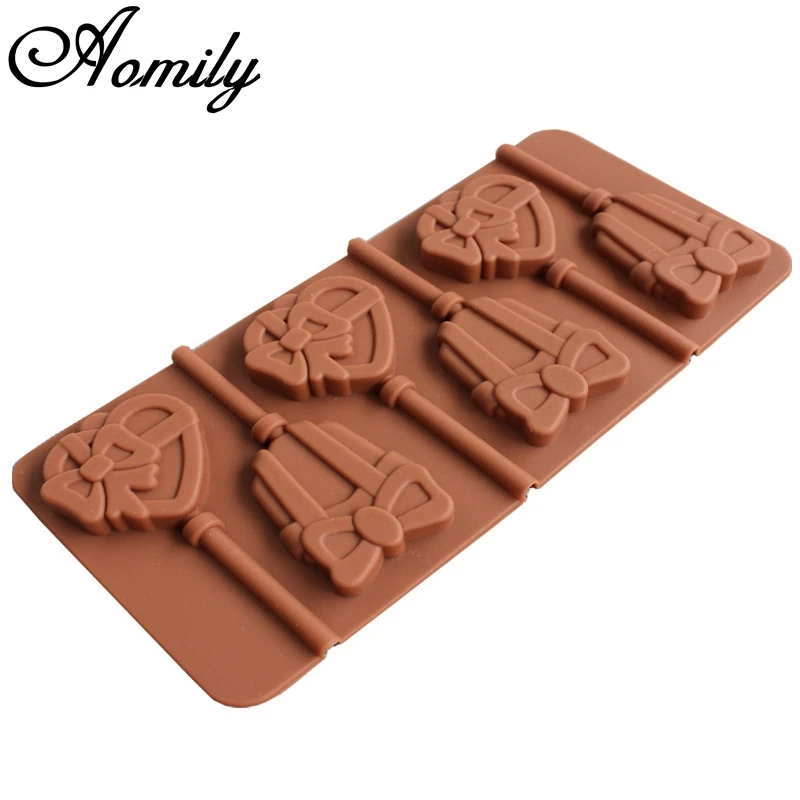 Aomily 3D Bow Heart Chocolate Lollipop Mold DIY Handmade Pop Sucker Sticks Lolly Candy Mold Bakeware Silicone with Stick Shape
Aomily 3D Bow Heart Chocolate Lollipop Mold DIY Handmade Pop Sucker Sticks Lolly Candy Mold Bakeware Silicone with Stick Shape