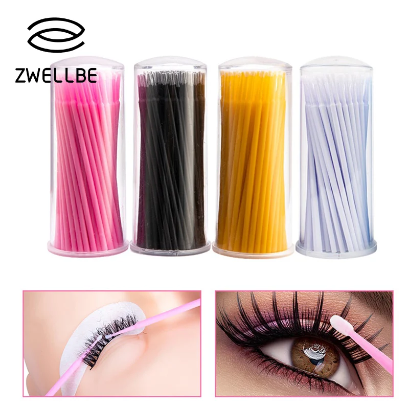 zwellbe 100Pcs/box Disposable Micro Brushes Eyelash Extension Individual Lash Applicators Mascara Removing Swab Makeup Tools
zwellbe 100Pcs/box Disposable Micro Brushes Eyelash Extension Individual Lash Applicators Mascara Removing Swab Makeup Tools