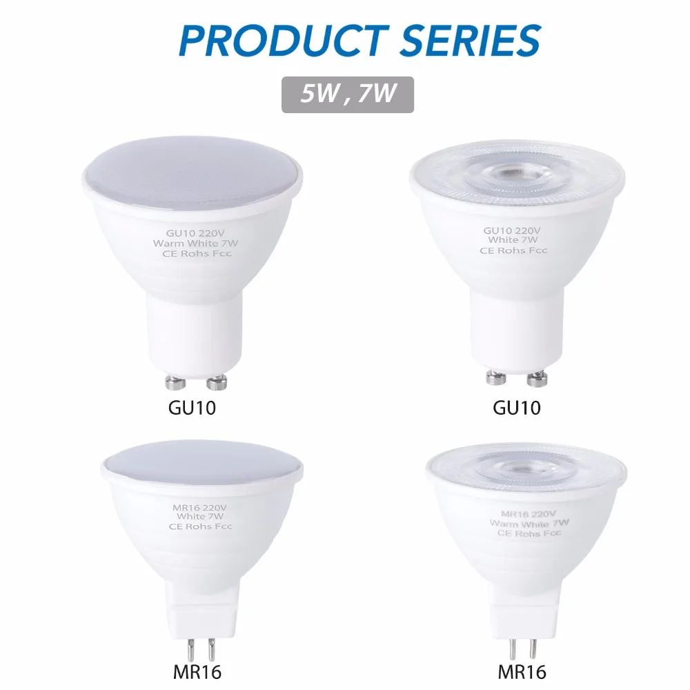CanLing 220V MR16 Spot light LED Lamps GU5.3 LED Corn Bulb GU10 Spotlight Bulbs 2835 Light 5W 7W 6 12leds Lighting Energy Saving
CanLing 220V MR16 Spot light LED Lamps GU5.3 LED Corn Bulb GU10 Spotlight Bulbs 2835 Light 5W 7W 6 12leds Lighting Energy Saving
