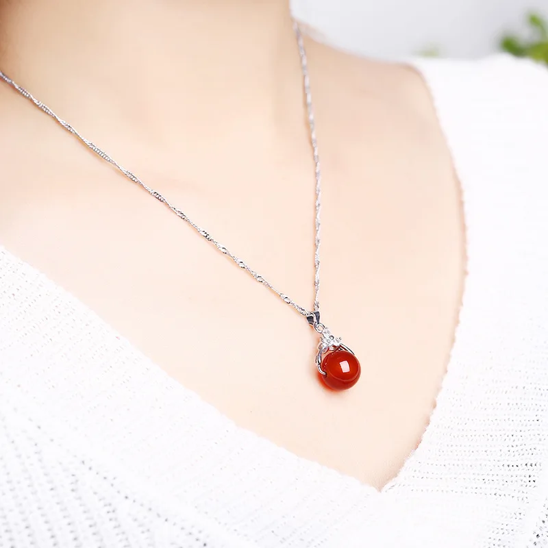 Fashion Jewelry OL Style red agates Pendant Necklace Chain Necklaces & Pendants for women Crystal Wedding Jewelry
Fashion Jewelry OL Style red agates Pendant Necklace Chain Necklaces & Pendants for women Crystal Wedding Jewelry