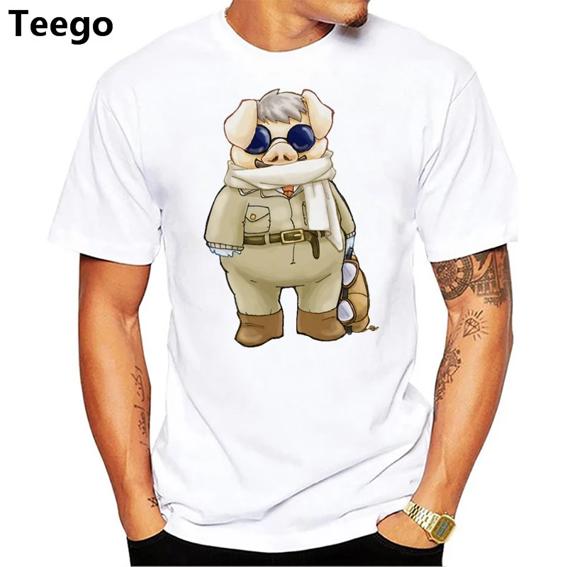 Japan Anime Porco Rosso design men t shirt red pig cartoon printed male funny tee shirts short sleeve casual tops
Japan Anime Porco Rosso design men t shirt red pig cartoon printed male funny tee shirts short sleeve casual tops
