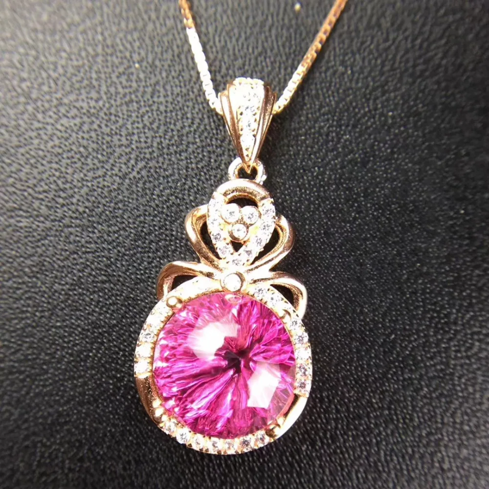 natural pink works topaz Pendant natural gemstone pendant necklace 925 sterling silver Elegant round girl gift fine jewelery
natural pink works topaz Pendant natural gemstone pendant necklace 925 sterling silver Elegant round girl gift fine jewelery
