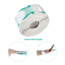 500 Pcs/Roll Professional Etiqueta do Prego Forma de Arte Dica Extensão para Acrílico UV Gel Extensão Prego Guia de Ferramentas Do Prego forma de peixe(China)