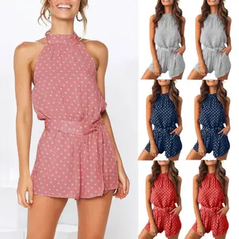 Hirgin Boho Women Polka Belt Jumpsuit Playsuit Ladies Summer Holiday Shorts Romper Jumpsuit
Hirgin Boho Women Polka Belt Jumpsuit Playsuit Ladies Summer Holiday Shorts Romper Jumpsuit