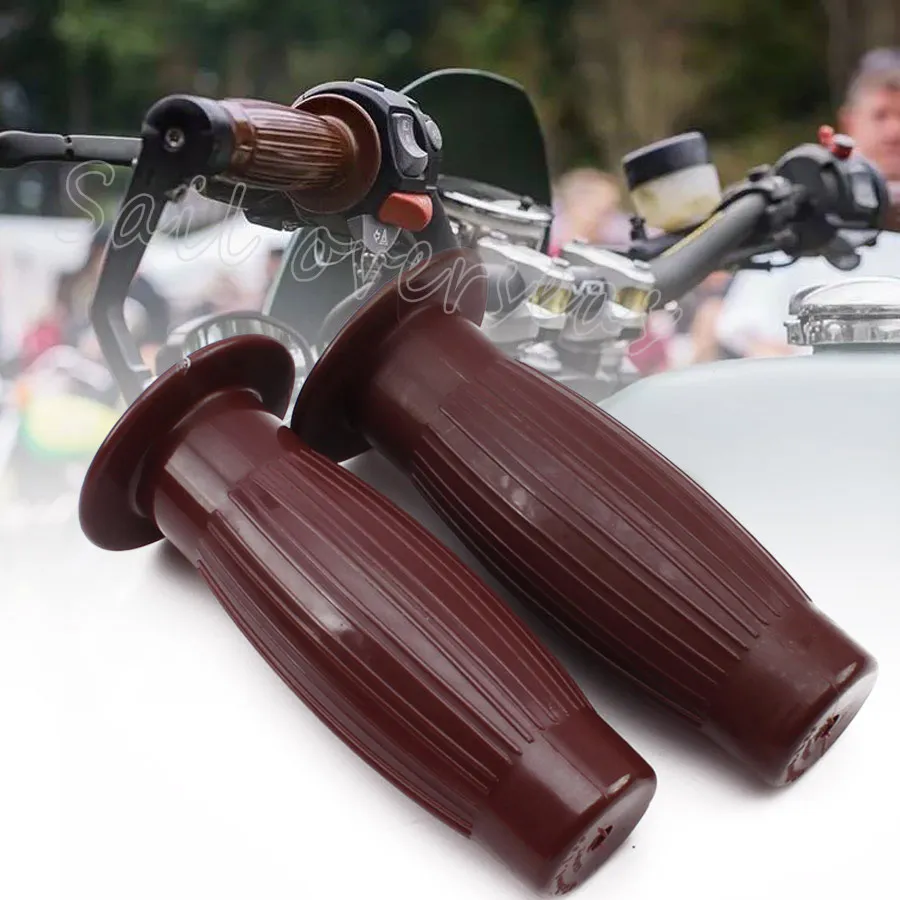 Universal 7/8" and 1" Brown Color Old School Retro Motorcycle Rubber Hand Grips Handle Bar for Harley Truimph Cafe Racer Suzuki
Universal 7/8" and 1" Brown Color Old School Retro Motorcycle Rubber Hand Grips Handle Bar for Harley Truimph Cafe Racer Suzuki
