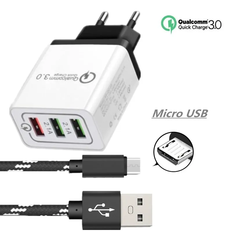 

Quick Charger QC 3.0 12V 1.5A USB Charger For Samsung A7 2018 J2 J3 J5 J7 NEO 2016 2017 J6 J4 PLUS 2018 S7 S6 Fast Charger QC3.0