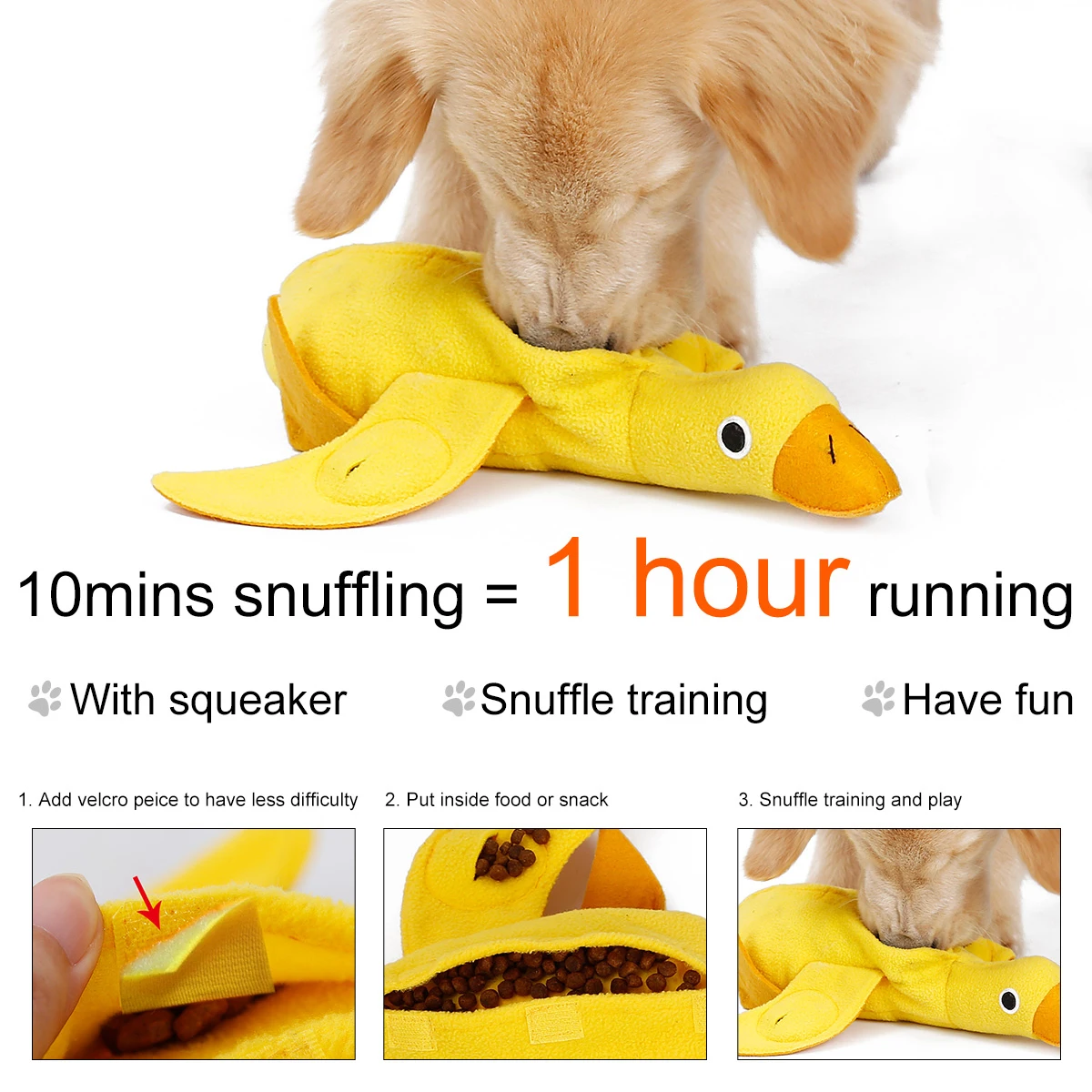 Dog Sniffing Toys Pet Sniff Duck Shape Toy Soft Fleece Handmade Trainning Interactive Toy
Dog Sniffing Toys Pet Sniff Duck Shape Toy Soft Fleece Handmade Trainning Interactive Toy