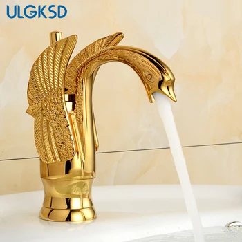 ULGKSD Bathroom Basin Faucet Swan Shape Single Handle Ceramic Valve Mixer Water Tap Gold Chrome Brass Para Bathroom Sink Faucet 
ULGKSD Bathroom Basin Faucet Swan Shape Single Handle Ceramic Valve Mixer Water Tap Gold Chrome Brass Para Bathroom Sink Faucet
