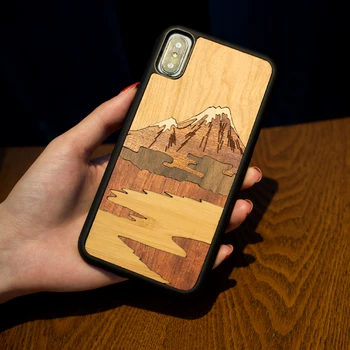 mountain handcraft splicing classic real wood mobile phone case for IPhone 6 s 7 8 plus X S retro hard business phone shell
mountain handcraft splicing classic real wood mobile phone case for IPhone 6 s 7 8 plus X S retro hard business phone shell