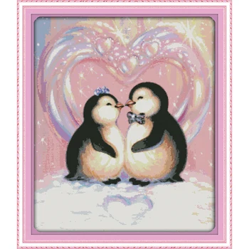 Everlasting Love The Love Of Penguins Chinese Cross Stitch Kits Ecological Cotton Stamped Printed 11CT DIY New Year Decorations
Everlasting Love The Love Of Penguins Chinese Cross Stitch Kits Ecological Cotton Stamped Printed 11CT DIY New Year Decorations
