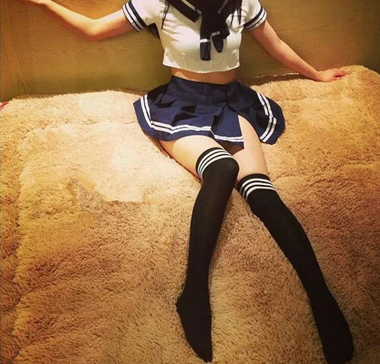 ropa interior femenina sexy erotica Sexy round neck tie waist skirt suit Cosplay School girl fantasy Student Suit skirt Lady (3)