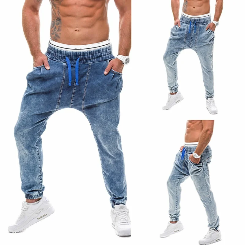 Spring Autumn New Streetwear Blue Jeans Haren Pants Men Jeans Sweatpants Male Joggers Men Hip Hop Demin Trousers
Spring Autumn New Streetwear Blue Jeans Haren Pants Men Jeans Sweatpants Male Joggers Men Hip Hop Demin Trousers