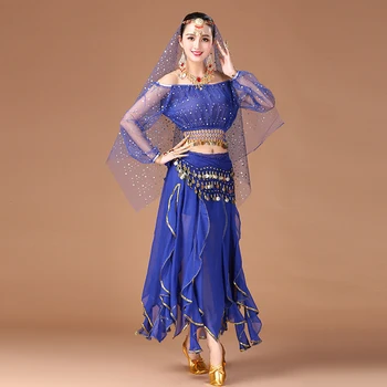 Traditional Indian Women Bellydance Costume Bollywood Dance Performance Dress Chiffon Girls 7pcs Set Belly Dancing Clothes
Traditional Indian Women Bellydance Costume Bollywood Dance Performance Dress Chiffon Girls 7pcs Set Belly Dancing Clothes