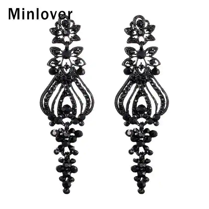 Minlover Classic Chandelier Shape Black Drop Earrings for Women Vintage Rhinestone Dangle Earrings Wedding Prom Jewelry MEH997
Minlover Classic Chandelier Shape Black Drop Earrings for Women Vintage Rhinestone Dangle Earrings Wedding Prom Jewelry MEH997