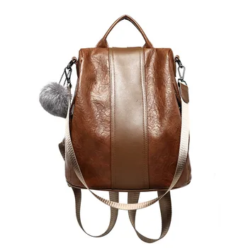 2019 New Korean Version of The Tide PU Leather Light Retro Multi-function Hair Ball Soft Leather Anti-theft Double Backpack
2019 New Korean Version of The Tide PU Leather Light Retro Multi-function Hair Ball Soft Leather Anti-theft Double Backpack