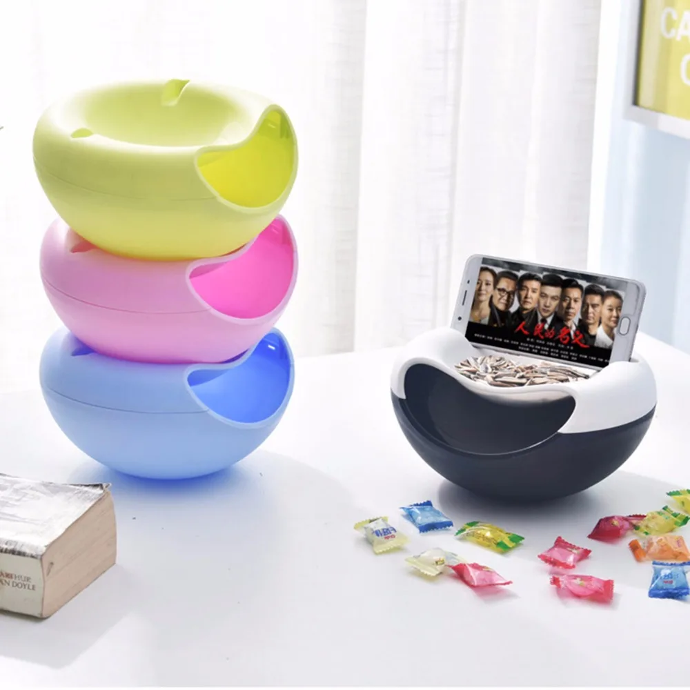 4 Colors Plastic Double Layer Dry Fruit Containers Bowl Shape Snacks Seeds Food Storage Box Plate Dish Organizer Garbage Holder
4 Colors Plastic Double Layer Dry Fruit Containers Bowl Shape Snacks Seeds Food Storage Box Plate Dish Organizer Garbage Holder