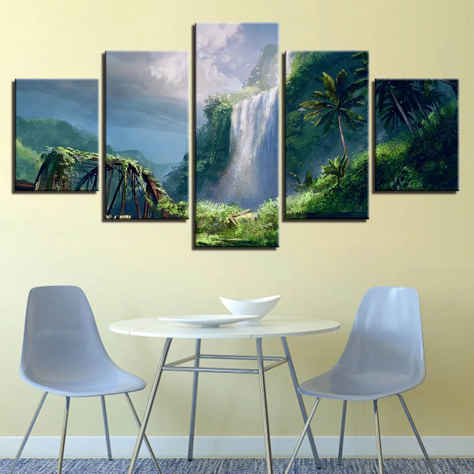 Canvas Pictures Modular Poster 5 Pieces Waterfall Green Tree Natural Landscape Frame Paintings Living Room Wall Decor Art Prints
Canvas Pictures Modular Poster 5 Pieces Waterfall Green Tree Natural Landscape Frame Paintings Living Room Wall Decor Art Prints