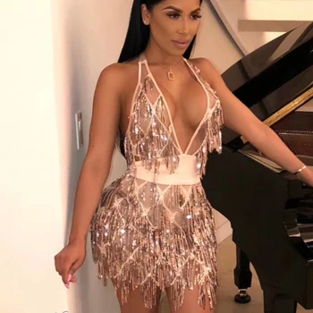 New Arrival Sleeveless 2018 Sexy V Neck Women Beige Black Sequin Dress Chic Summer Mini Clubwear Vestidos Tassel Backless
New Arrival Sleeveless 2018 Sexy V Neck Women Beige Black Sequin Dress Chic Summer Mini Clubwear Vestidos Tassel Backless