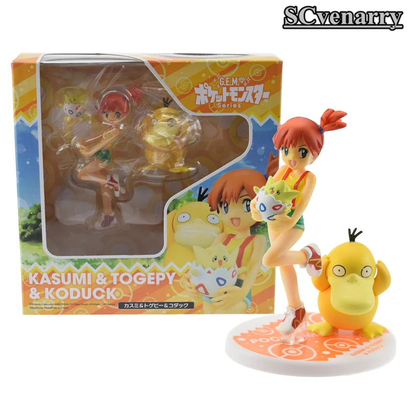 Anime Misty Kasumi & Togepy Togepi Koduck Psyduck PVC Figure Collectible Model Toy 10.5cm | Игрушки и хобби