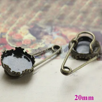 20mm Antique Bronze tone Blank Round Crown Bezel Tray Cap Cabochon Brooches Bases Pin Clip crafts Settings Findings Wholesale
20mm Antique Bronze tone Blank Round Crown Bezel Tray Cap Cabochon Brooches Bases Pin Clip crafts Settings Findings Wholesale