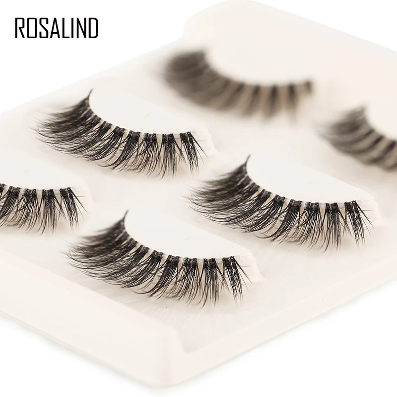 ROSALIND Natural 3Pairs Long false eyeslashe Makeup 3D mink lashes eyes makeup handmade tool strip makeup eyelash extension
ROSALIND Natural 3Pairs Long false eyeslashe Makeup 3D mink lashes eyes makeup handmade tool strip makeup eyelash extension