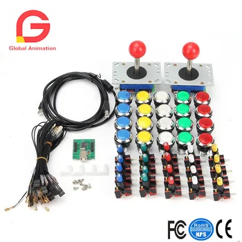 LED Arcade USB Joystick 32mm Small round Silver plating Push Button With Microswitches USB Encoder DIY Kit
LED Arcade USB Joystick 32mm Small round Silver plating Push Button With Microswitches USB Encoder DIY Kit