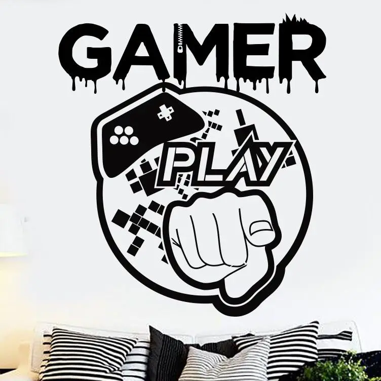 Gamer Love Wall Decal Game Play Controller Wall Sticker Kids Bedroom Vinyl Wall Art Decals Removable Games Wall Murals AY1212
Gamer Love Wall Decal Game Play Controller Wall Sticker Kids Bedroom Vinyl Wall Art Decals Removable Games Wall Murals AY1212