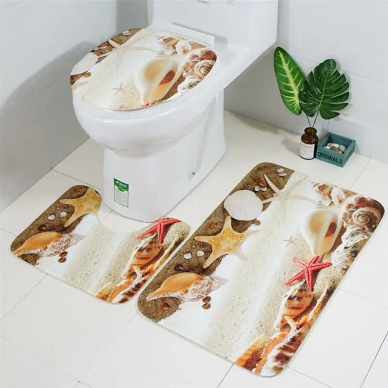 Three Pieces Bathroom Pedestal Mat Toilet Rug Set Durable Skidproof Water-absorbing Toilet Lid Cover Contour Rug Bath Mat
Three Pieces Bathroom Pedestal Mat Toilet Rug Set Durable Skidproof Water-absorbing Toilet Lid Cover Contour Rug Bath Mat