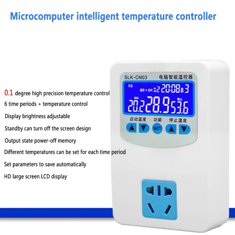 CN03ENN Intelligent timing controlador de temperatura 6 sets of temperature controller switch adjustable digital thermostat
CN03ENN Intelligent timing controlador de temperatura 6 sets of temperature controller switch adjustable digital thermostat