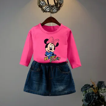 Toddler Girl Clothing Set Cotton Outfit Cartoon Mouse Long Sleeve T-shirt Denim Skirts Clothes Suit for Girls 2 3 4 5 6 7 8 Year
Toddler Girl Clothing Set Cotton Outfit Cartoon Mouse Long Sleeve T-shirt Denim Skirts Clothes Suit for Girls 2 3 4 5 6 7 8 Year