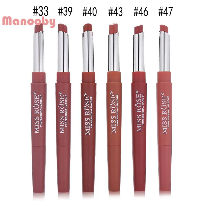 Manooby New Arrival Double-end Lipstick Matte Lips Beauty Cosmetic Moisturizing Waterproof Lipsticks Makeup Lip Stick 6 Colors
Manooby New Arrival Double-end Lipstick Matte Lips Beauty Cosmetic Moisturizing Waterproof Lipsticks Makeup Lip Stick 6 Colors