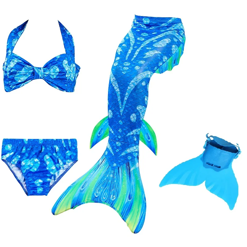 New Swimming Kids Mermaid Tail With Monofin Girls Bikini Set Children little Mermaid Tail Swimmable Swimsuit Costume Cosplay
New Swimming Kids Mermaid Tail With Monofin Girls Bikini Set Children little Mermaid Tail Swimmable Swimsuit Costume Cosplay