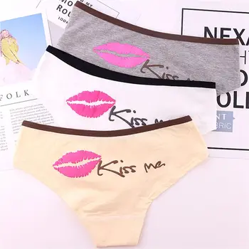Hot Sale 1PC Printed Letter Kiss Me Lingerie Popular For Women Underwear Cotton High Quality Briefs Candy Color Printed Panties
Hot Sale 1PC Printed Letter Kiss Me Lingerie Popular For Women Underwear Cotton High Quality Briefs Candy Color Printed Panties